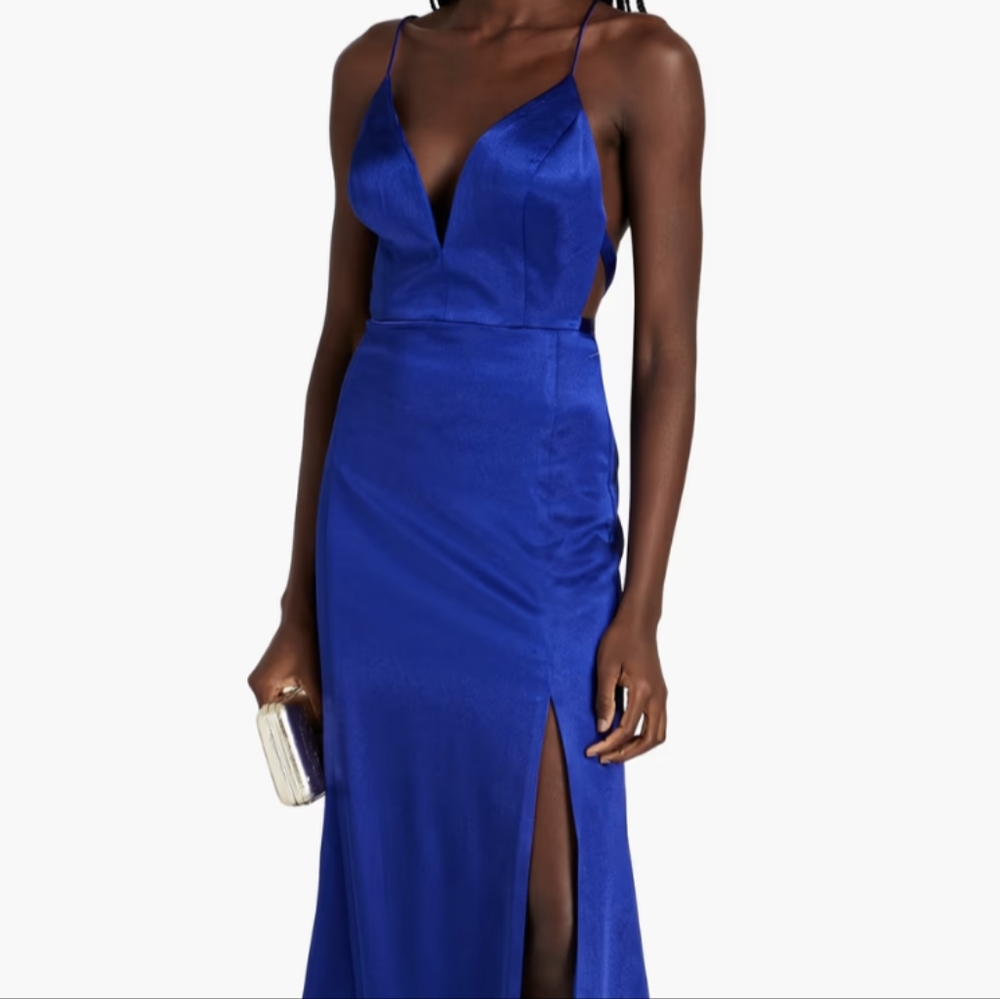 Royal Blue Jewel Maxi Formal Dress